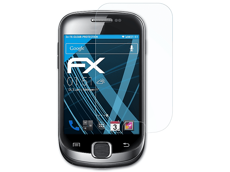 Samsung Fit Galaxy Displayschutz(für 3x (GT-S5670)) FX-Clear ATFOLIX