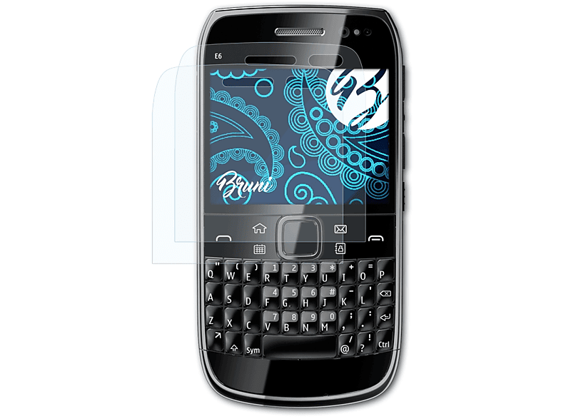 BRUNI 2x Basics-Clear Schutzfolie(für Nokia E6-00)