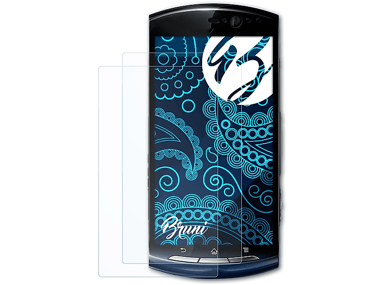 BRUNI 2x Xperia Schutzfolie(für neo) Sony-Ericsson Basics-Clear