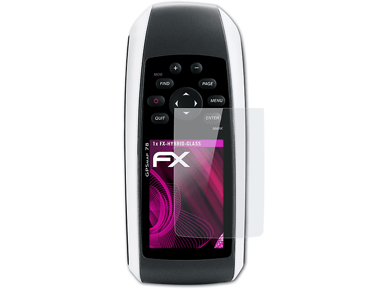 ATFOLIX FX-Hybrid-Glass Schutzglas(für Garmin GPSMap 78)