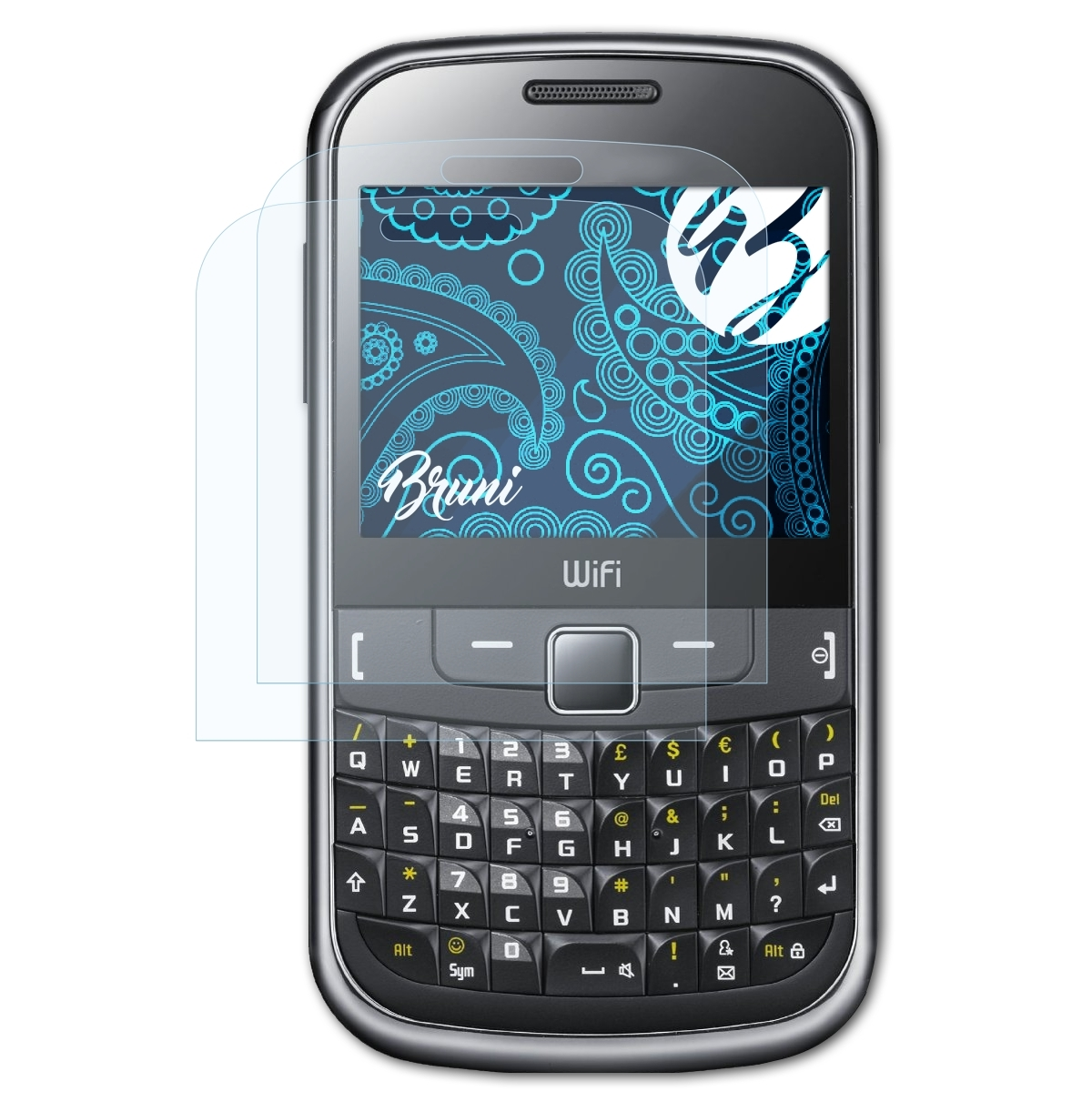 BRUNI 2x Samsung Basics-Clear Schutzfolie(für (GT-S3350)) Chat 335