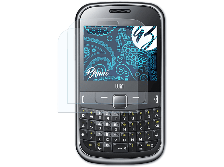 BRUNI 2x Basics-Clear Schutzfolie(für Samsung Chat 335 (GT-S3350))