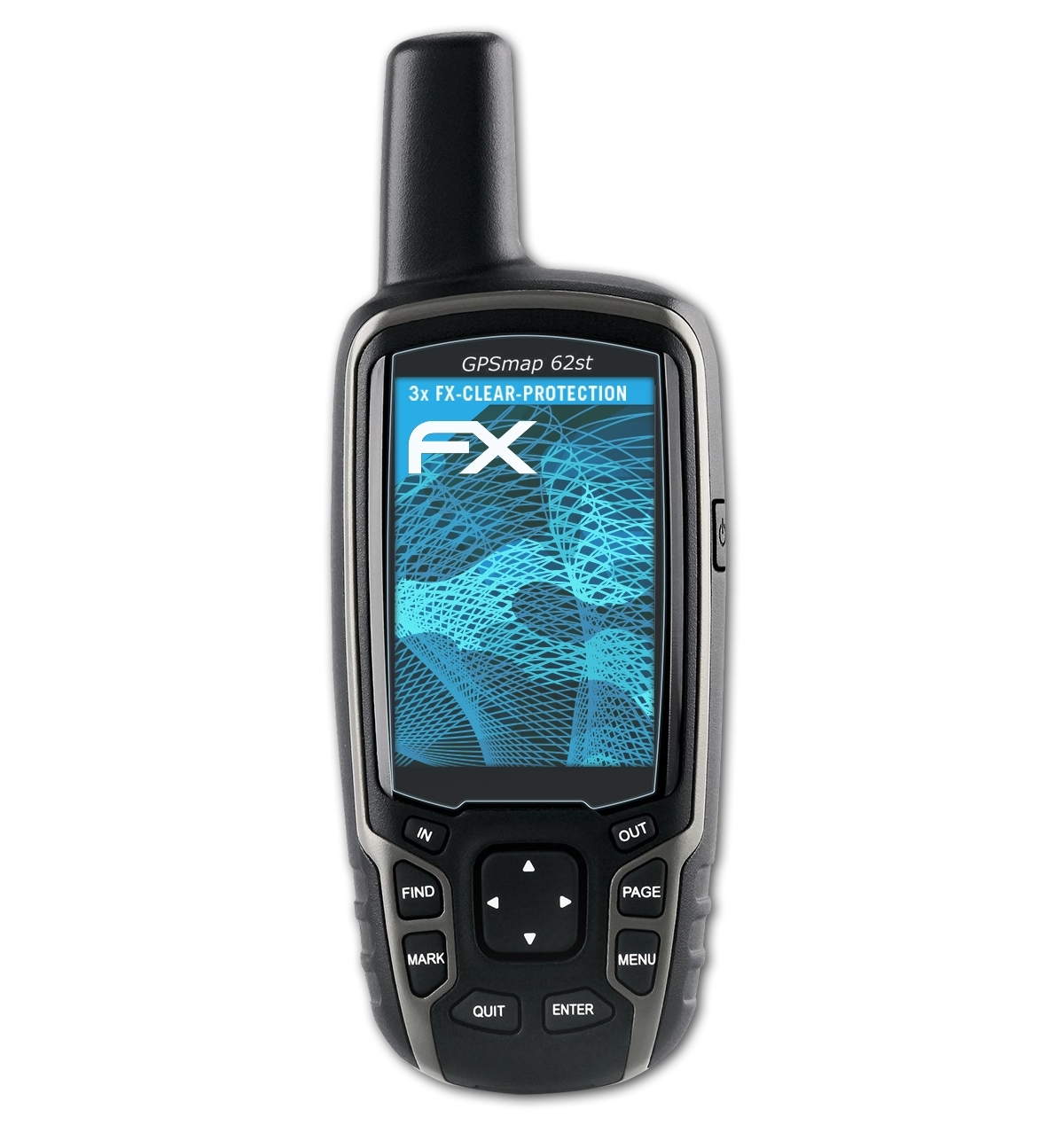 ATFOLIX 3x FX-Clear Displayschutz(für Garmin 62st) GPSMap