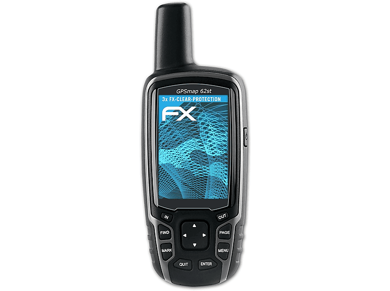 ATFOLIX 3x FX-Clear Displayschutz(für Garmin GPSMap 62st)