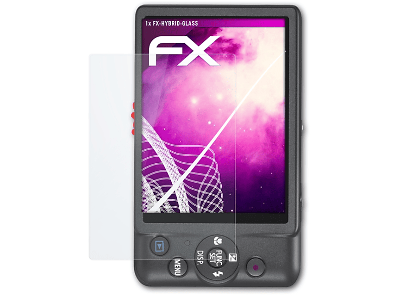 ATFOLIX FX-Hybrid-Glass Schutzglas(für Canon Digital IXUS 115 HS)