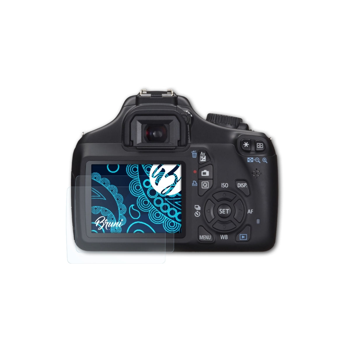 BRUNI 2x Basics-Clear EOS Schutzfolie(für 1100D) Canon