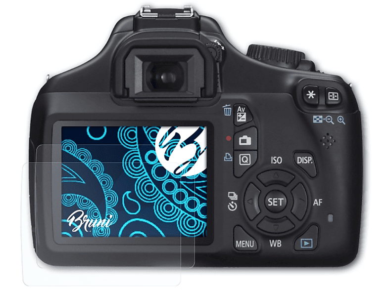 BRUNI 2x Basics-Clear Schutzfolie(für Canon EOS 1100D)