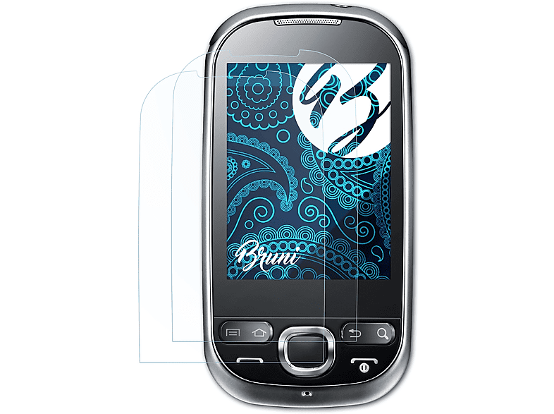 BRUNI 2x Basics-Clear Schutzfolie(für Samsung Galaxy 550 (GT-i5500))