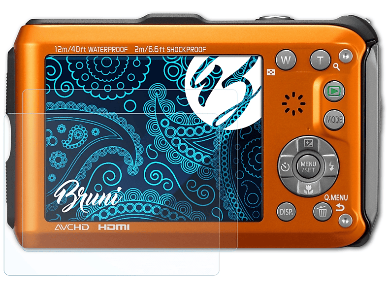 BRUNI 2x Basics-Clear Schutzfolie(für Panasonic Lumix DMC-FT3)