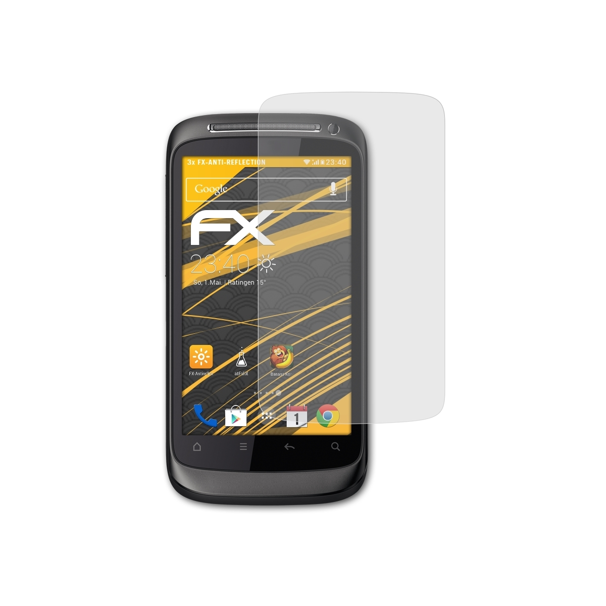 Displayschutz(für ATFOLIX 3x S) Desire HTC FX-Antireflex
