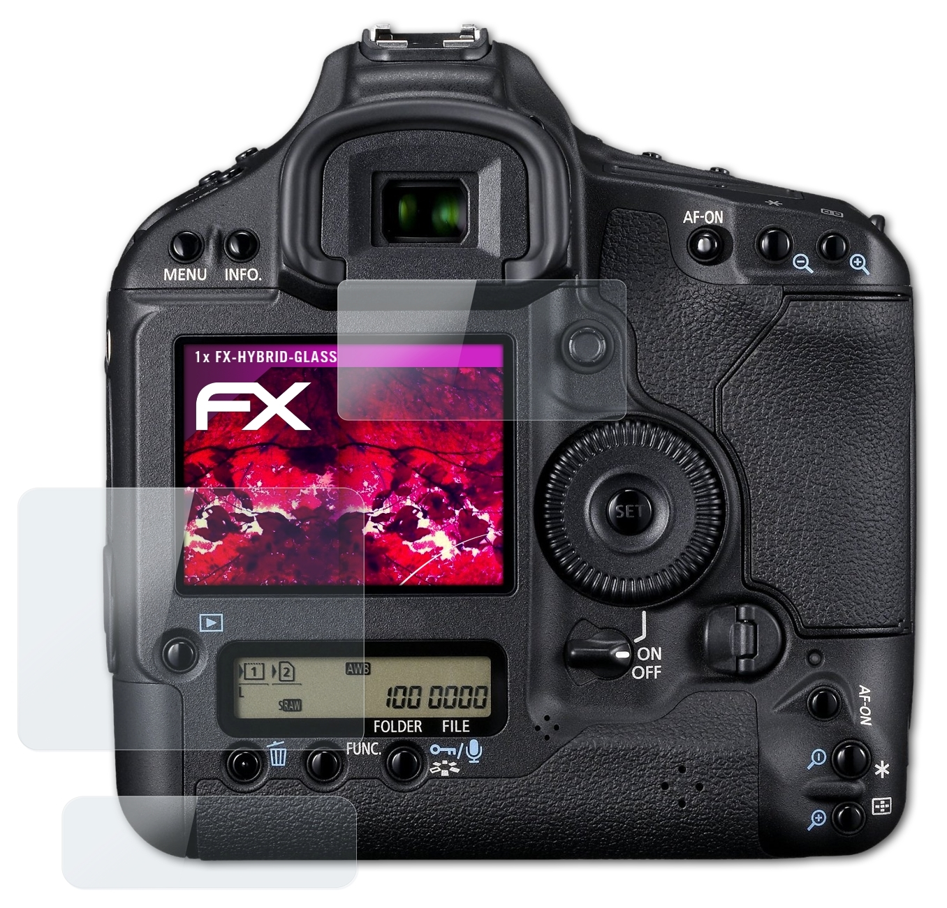 ATFOLIX FX-Hybrid-Glass Schutzglas(für Canon EOS Mark III) 1D