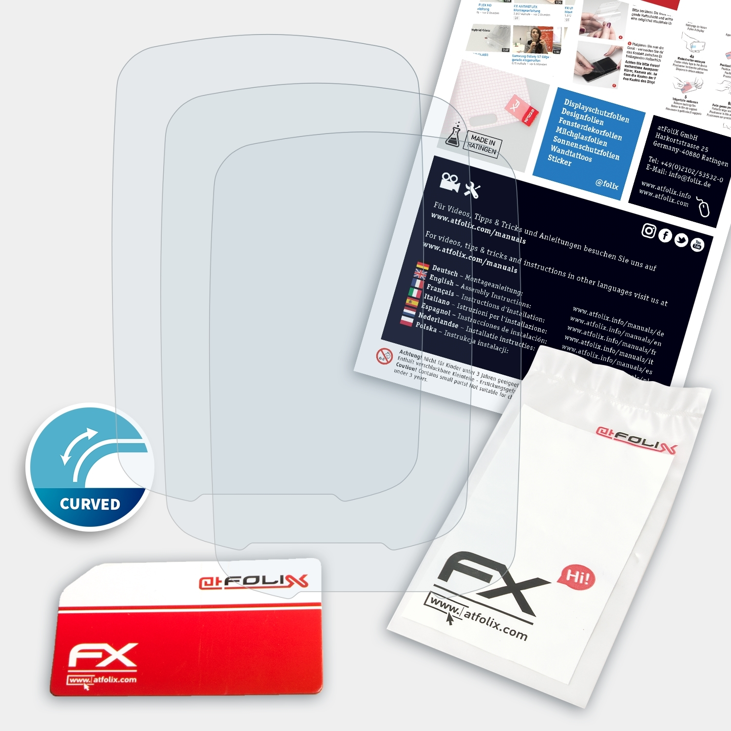 ATFOLIX 3x FX-ActiFleX Displayschutz(für 62s) Garmin GPSMap