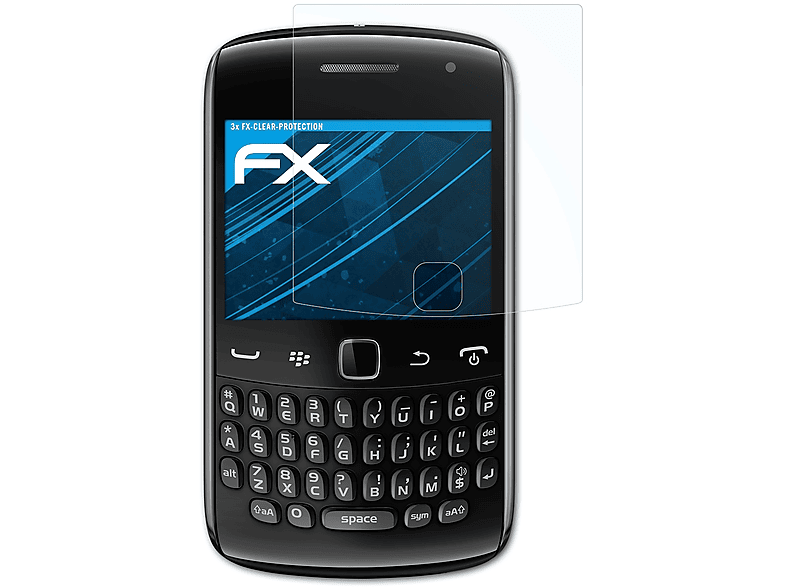 ATFOLIX 3x FX-Clear Displayschutz(für Blackberry Curve 9360)