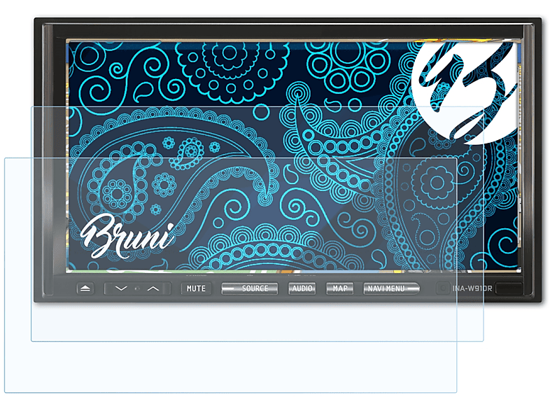 BRUNI 2x Basics-Clear Schutzfolie(für Alpine INA-W910R)