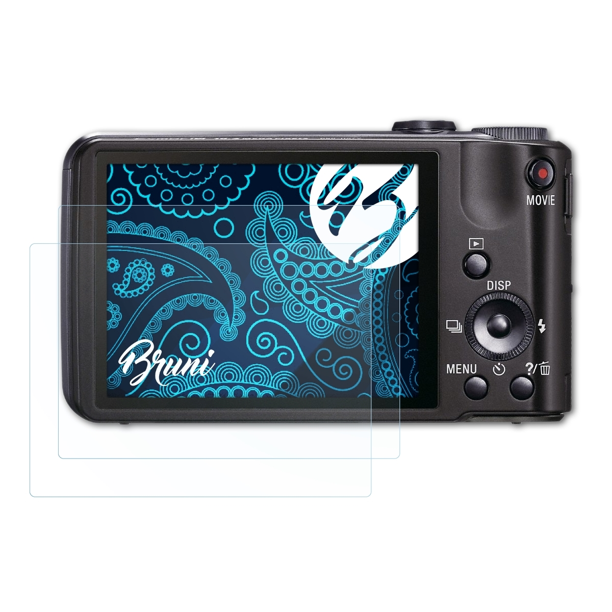 BRUNI 2x Basics-Clear Schutzfolie(für Sony DSC-HX7V)