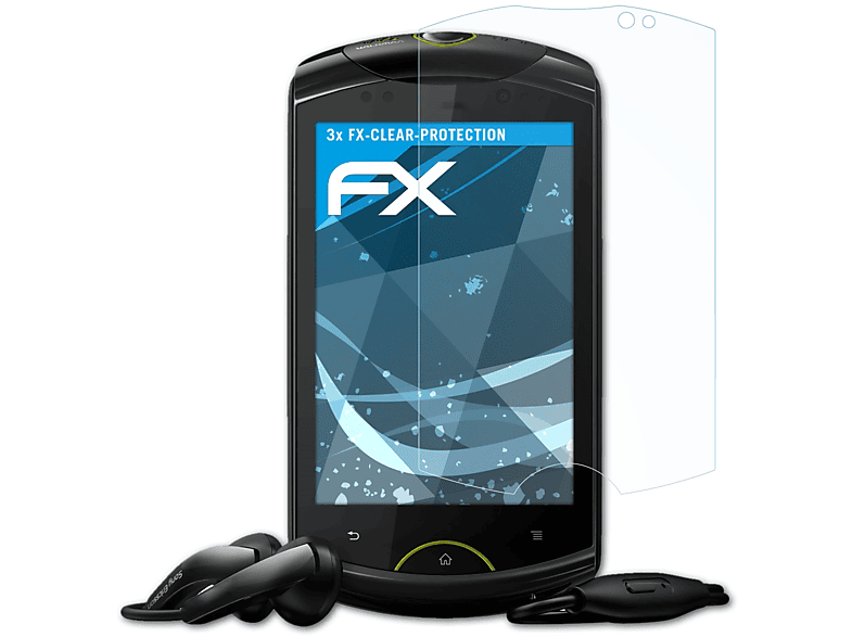 ATFOLIX 3x FX-Clear Displayschutz(für Sony-Ericsson Live with Walkman)