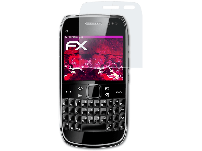 Nokia FX-Hybrid-Glass E6-00) ATFOLIX Schutzglas(für
