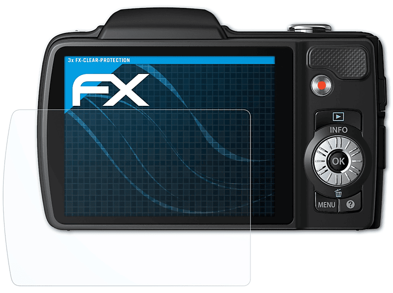 3x FX-Clear SZ-10) Displayschutz(für Olympus ATFOLIX