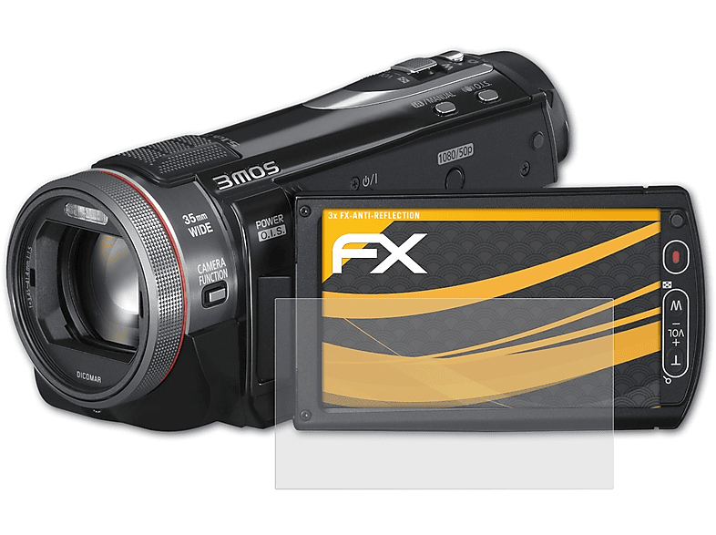 ATFOLIX 3x FX-Antireflex Displayschutz(für Panasonic HDC-SD909)