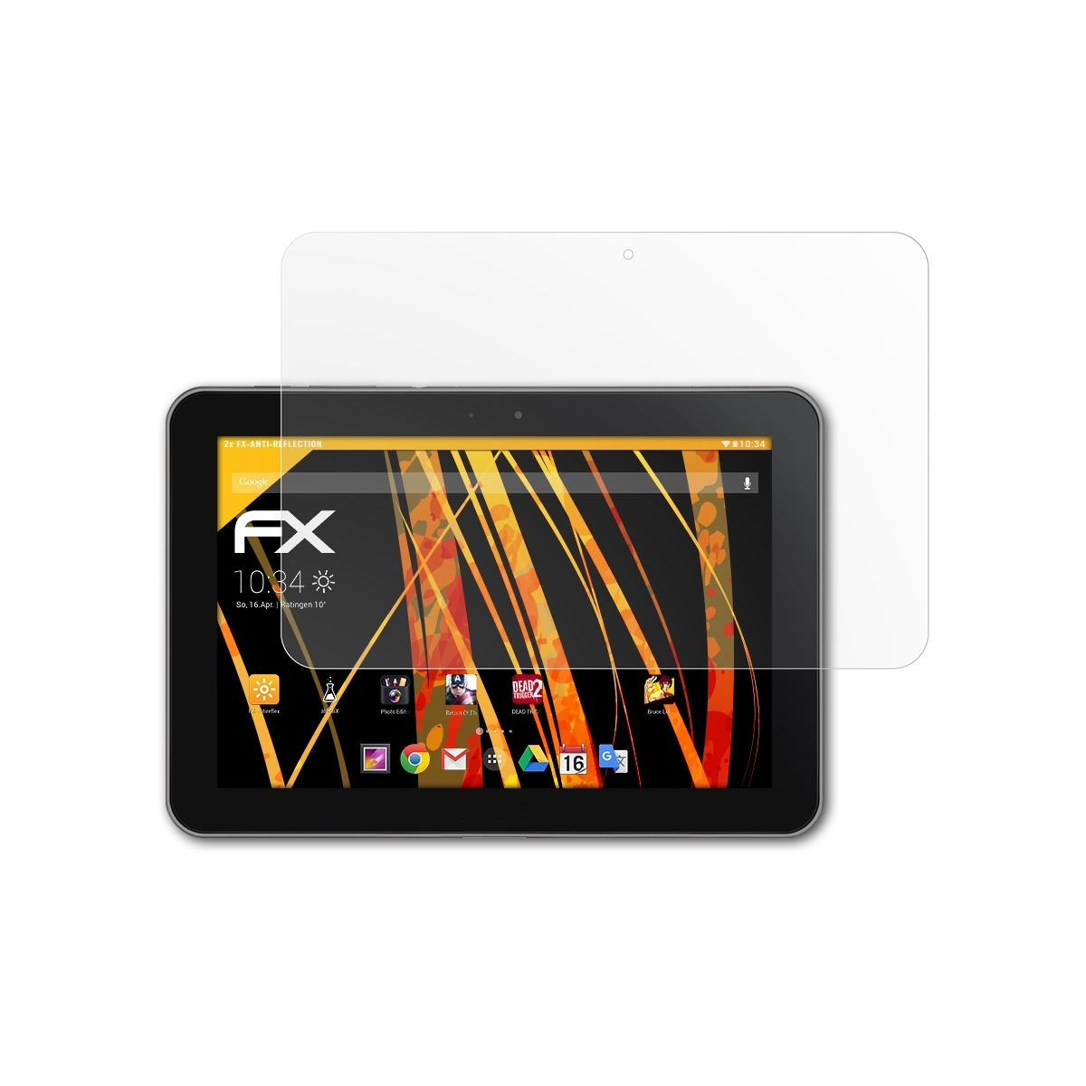 ATFOLIX 2x FX-Antireflex 8.9) Displayschutz(für Tab Samsung Galaxy
