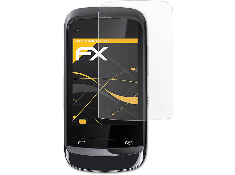 Nokia FX-Antireflex 3x ATFOLIX Displayschutz(für C2-03)