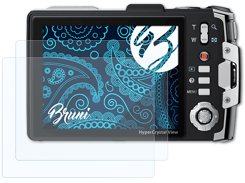 BRUNI 2x Basics-Clear Schutzfolie(für Olympus TG-810) | Kamera Schutzfolie