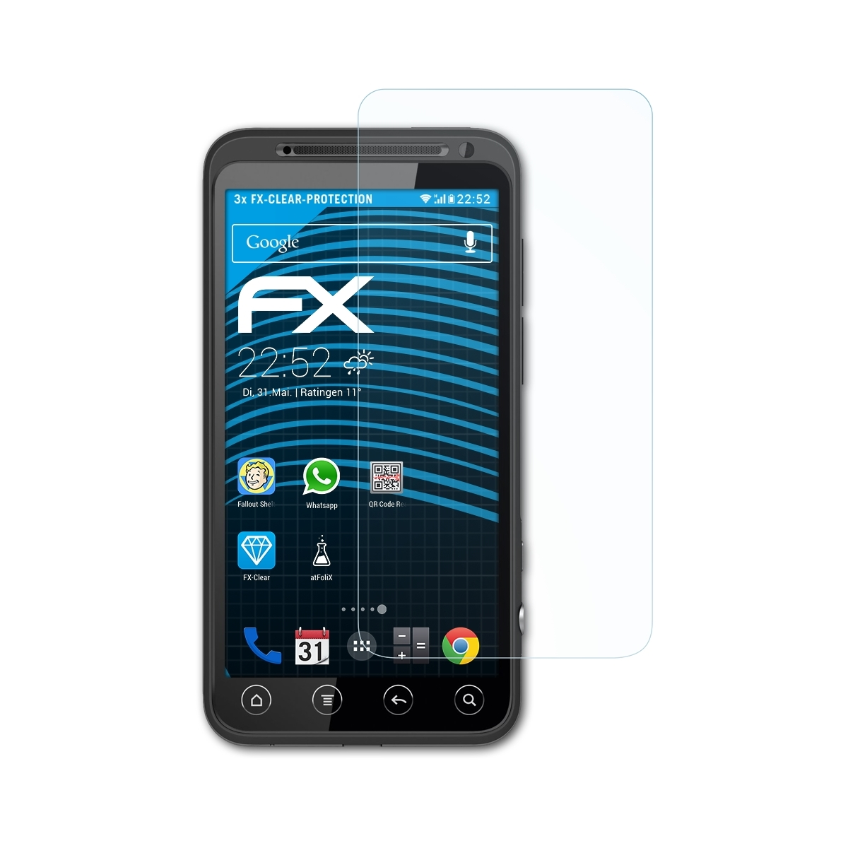 EVO Displayschutz(für HTC 3D) ATFOLIX FX-Clear 3x
