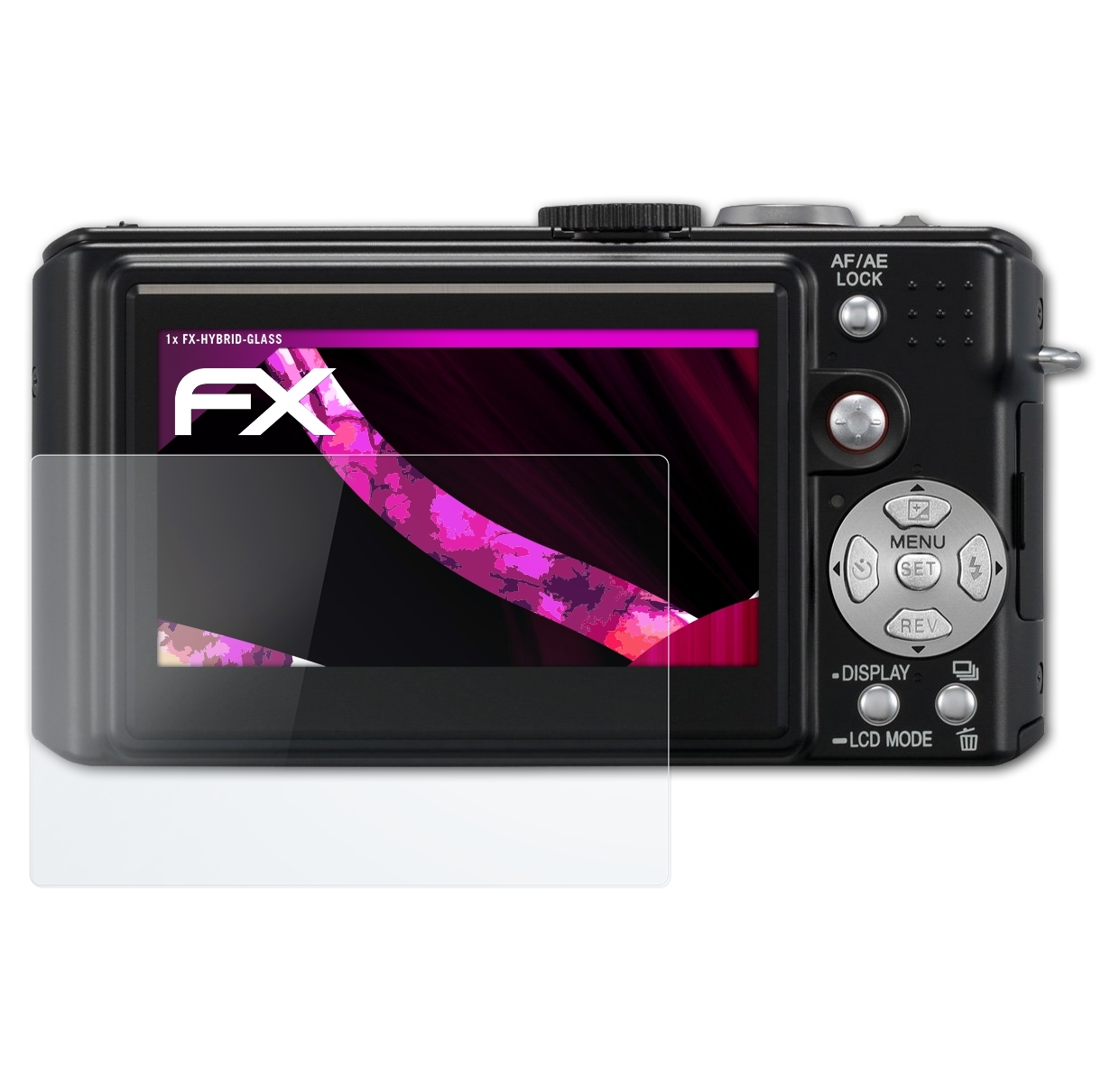 ATFOLIX FX-Hybrid-Glass Panasonic Lumix Schutzglas(für DMC-LX2)