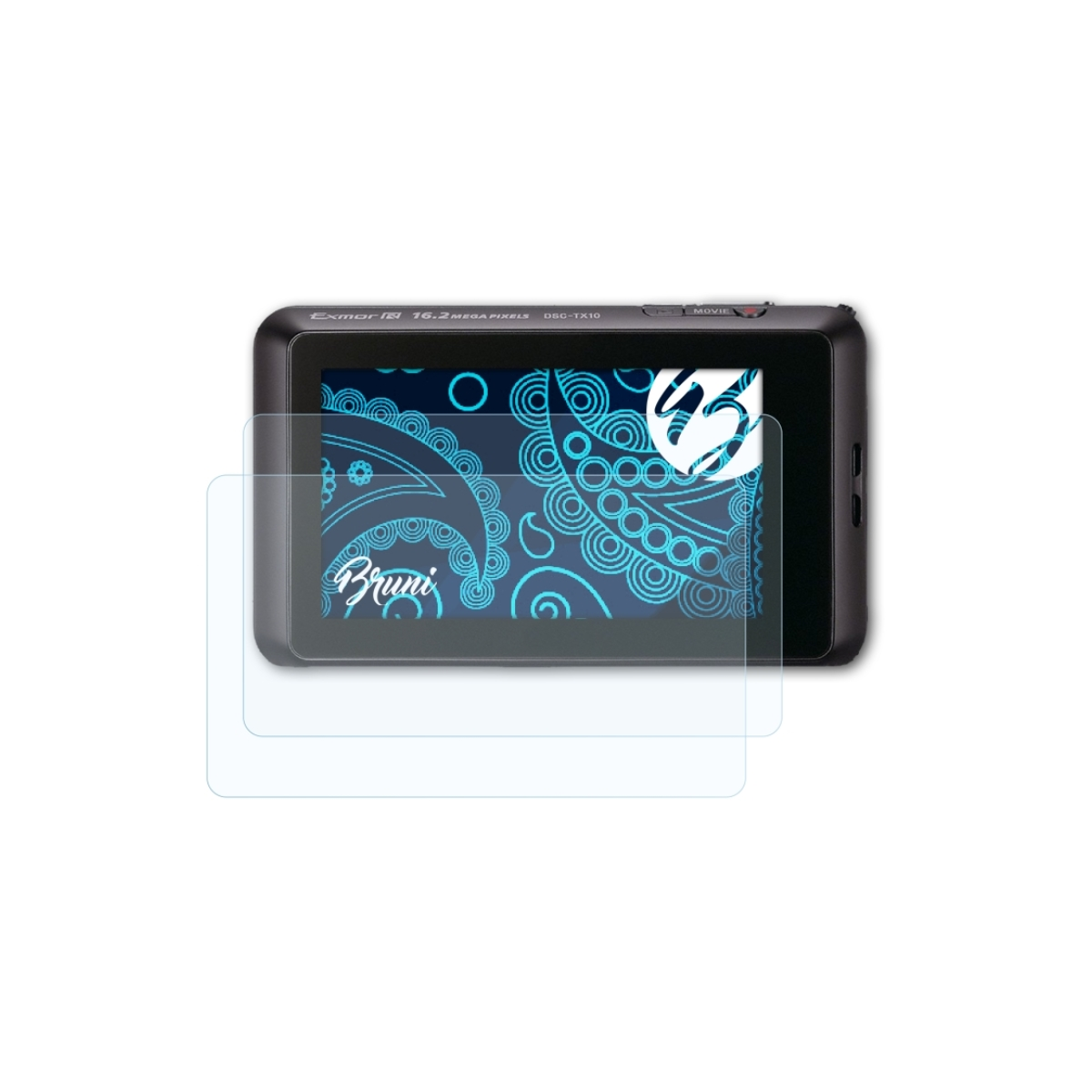 BRUNI 2x Basics-Clear Schutzfolie(für Sony DSC-TX10)