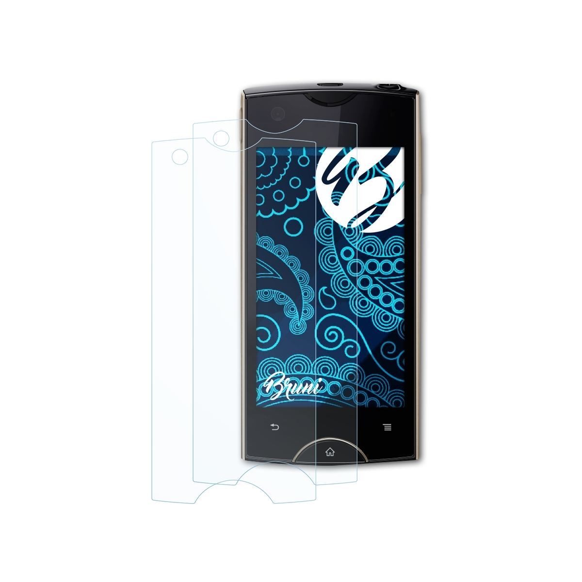 BRUNI 2x Basics-Clear Schutzfolie(für Xperia Sony-Ericsson ray)