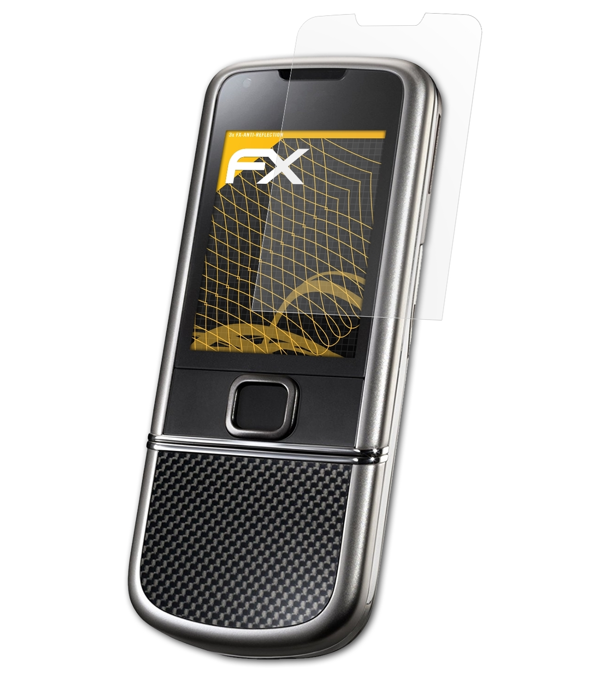 ATFOLIX 3x FX-Antireflex Displayschutz(für 8800 Arte) Carbon Nokia