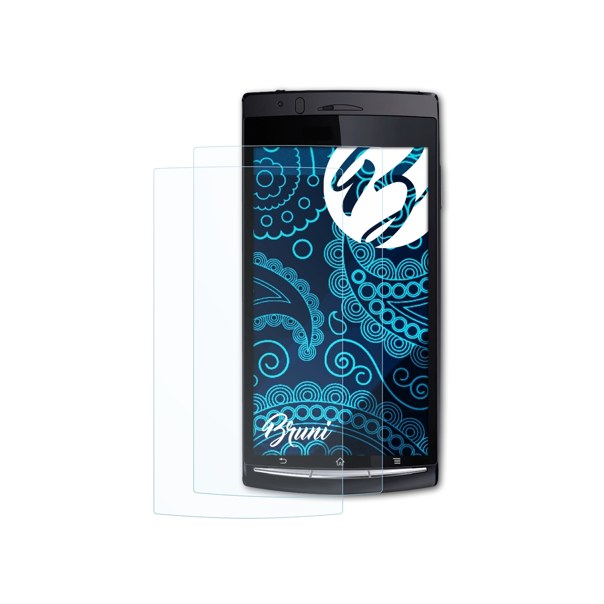 BRUNI Basics-Clear 2x Sony-Ericsson arc) Schutzfolie(für Xperia