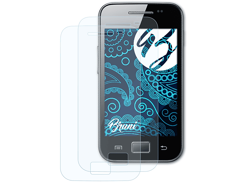 BRUNI 2x Basics-Clear Ace Samsung (GT-S5830i)) Schutzfolie(für Galaxy