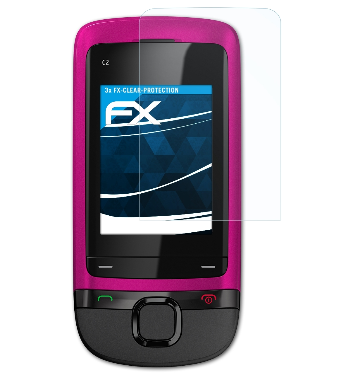 ATFOLIX 3x C2-05) FX-Clear Nokia Displayschutz(für