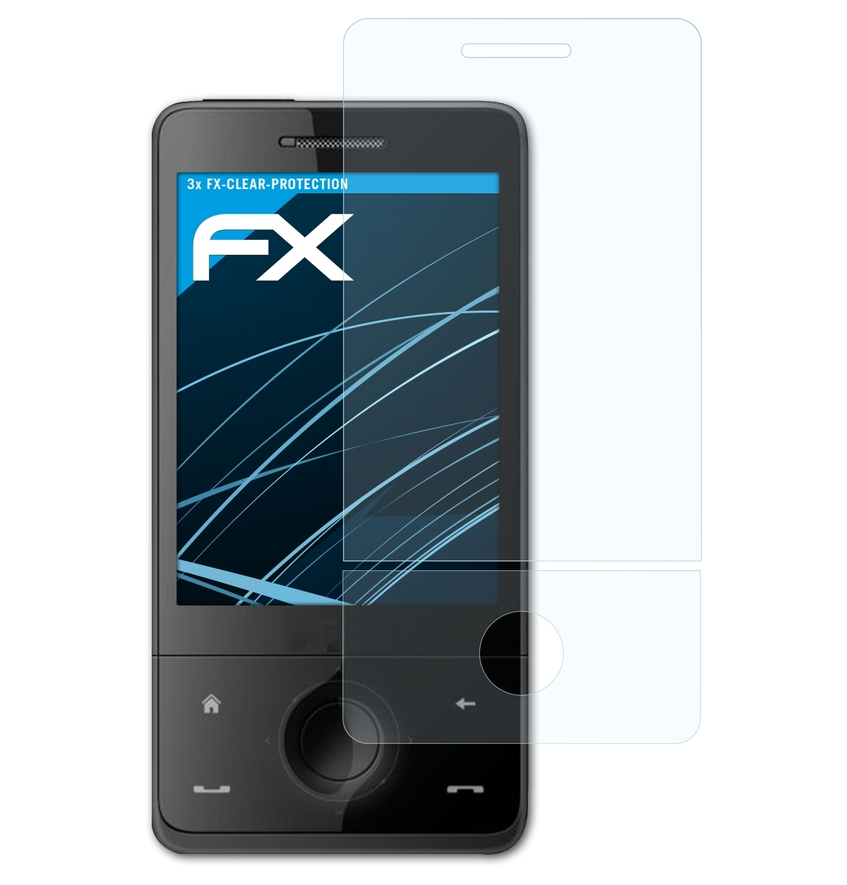 ATFOLIX 3x T7272) Displayschutz(für Touch-Pro HTC FX-Clear