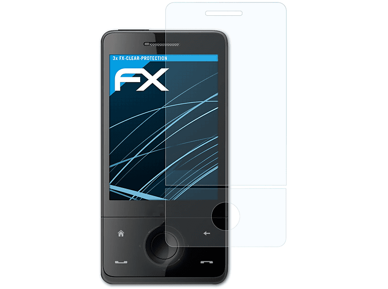 HTC Displayschutz(für Touch-Pro FX-Clear ATFOLIX T7272) 3x