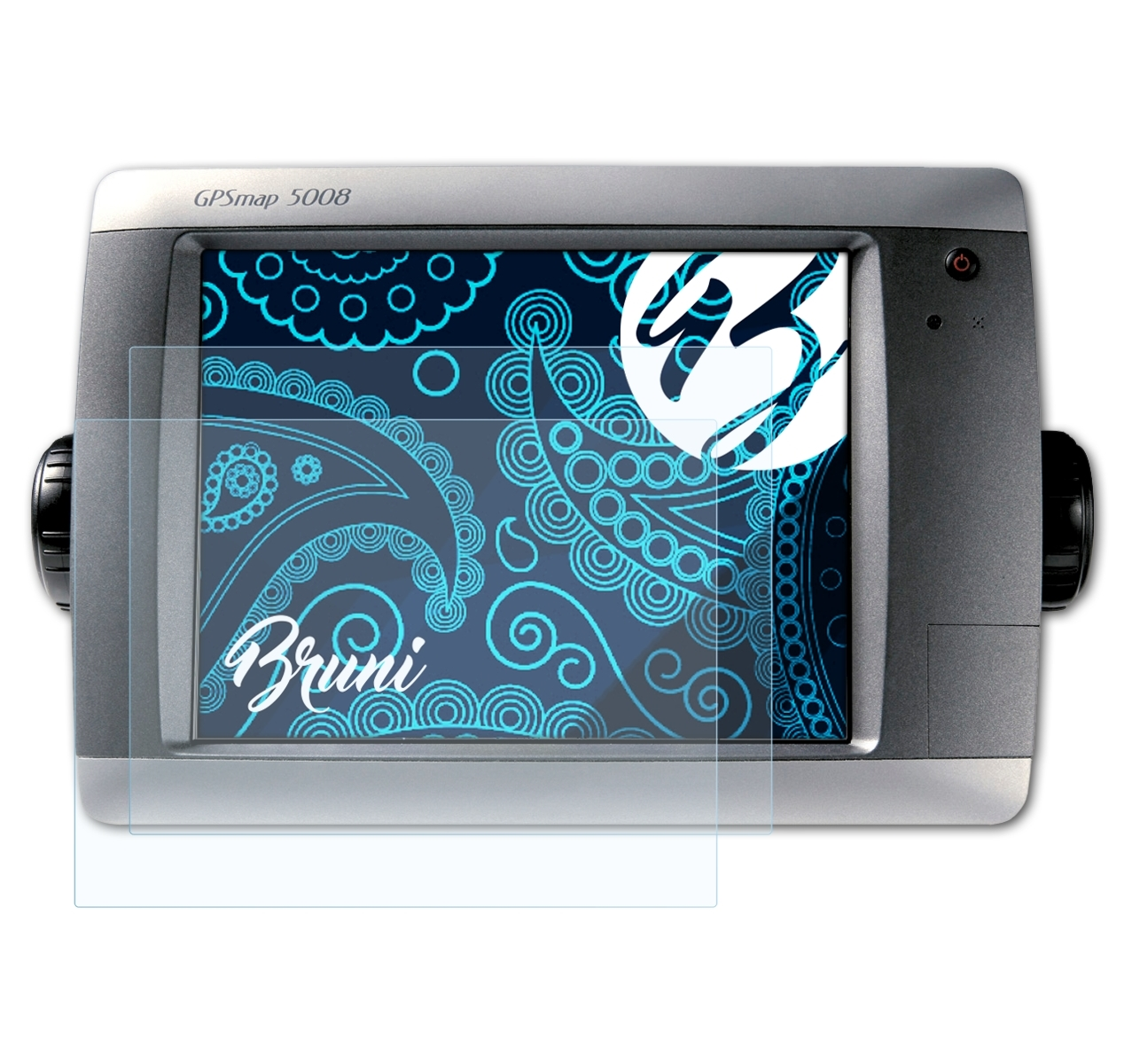 BRUNI 2x Basics-Clear Schutzfolie(für Garmin GPSMap 5008)