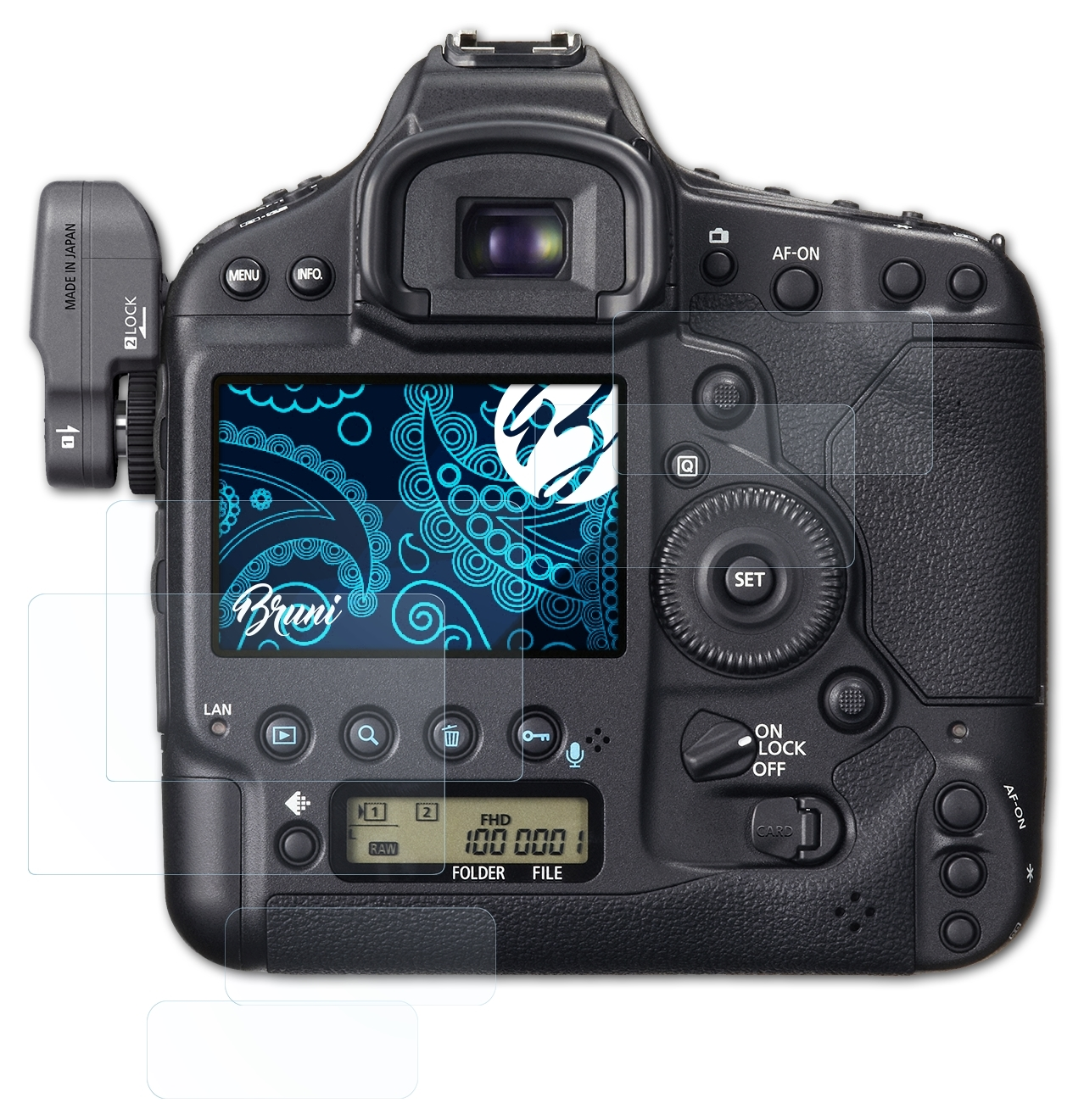 Basics-Clear BRUNI X) 1D 2x EOS Canon Schutzfolie(für