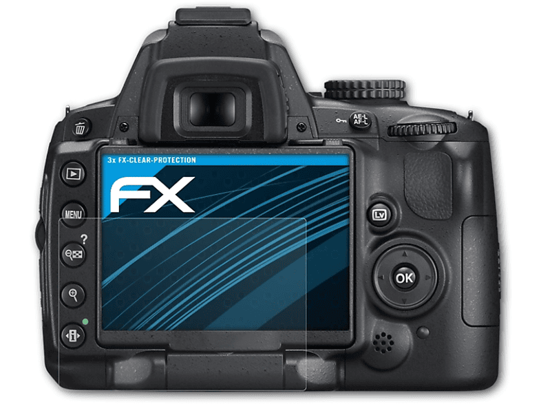 ATFOLIX 3x FX-Clear Displayschutz(für Nikon D5000)