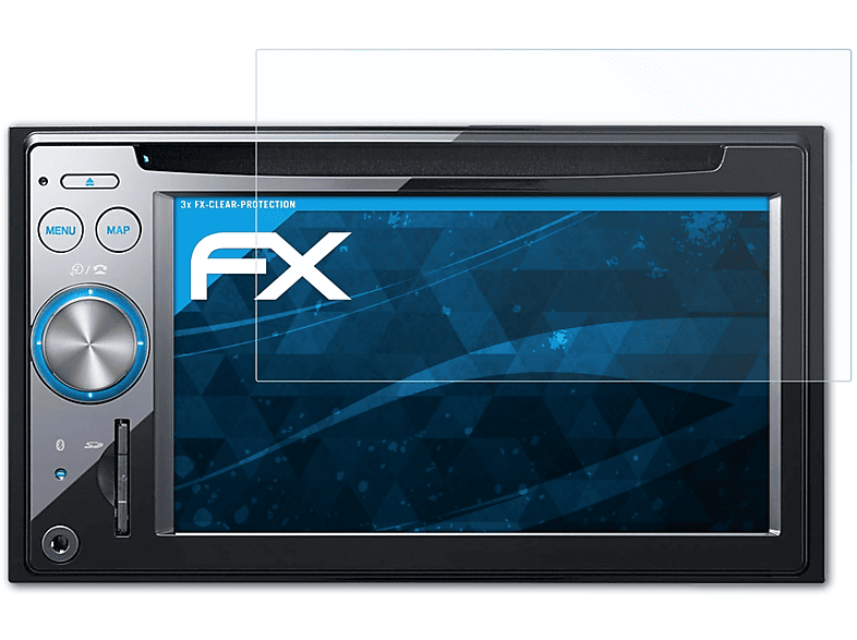 ATFOLIX 3x FX-Clear Displayschutz(für Pioneer Avic-F900BT)