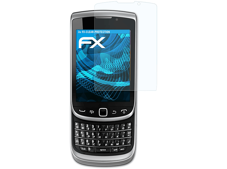 ATFOLIX 3x FX-Clear Displayschutz(für 9810) Blackberry Torch