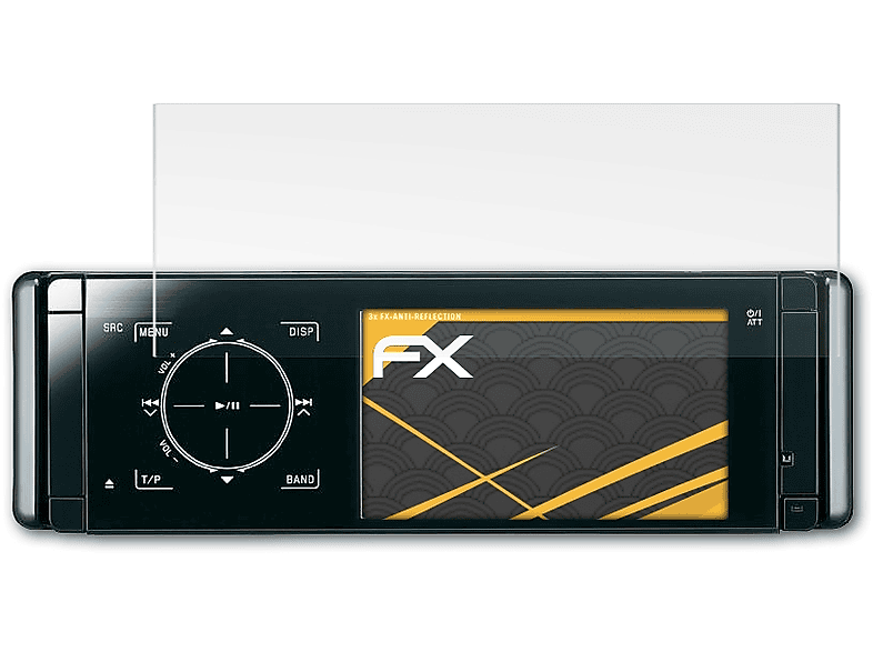 ATFOLIX 3x FX-Antireflex Displayschutz(für JVC KD-AVX44)