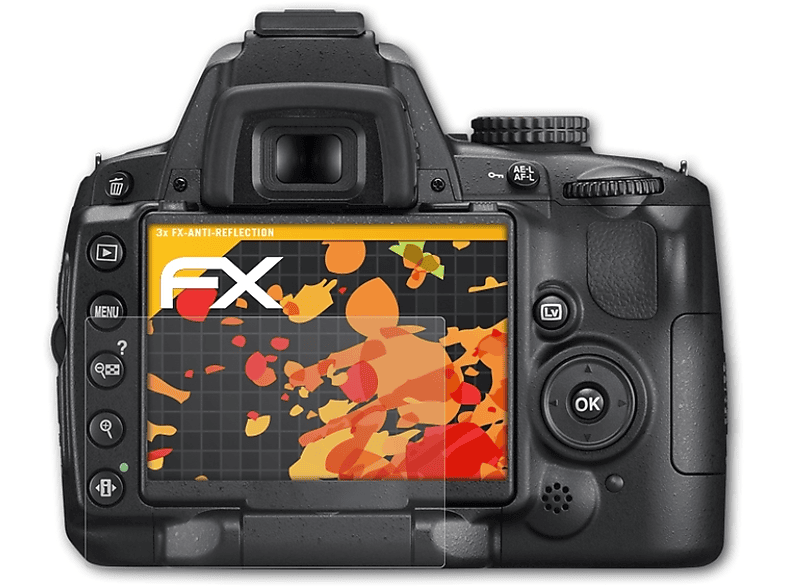 ATFOLIX Displayschutz(für FX-Antireflex D5000) Nikon 3x