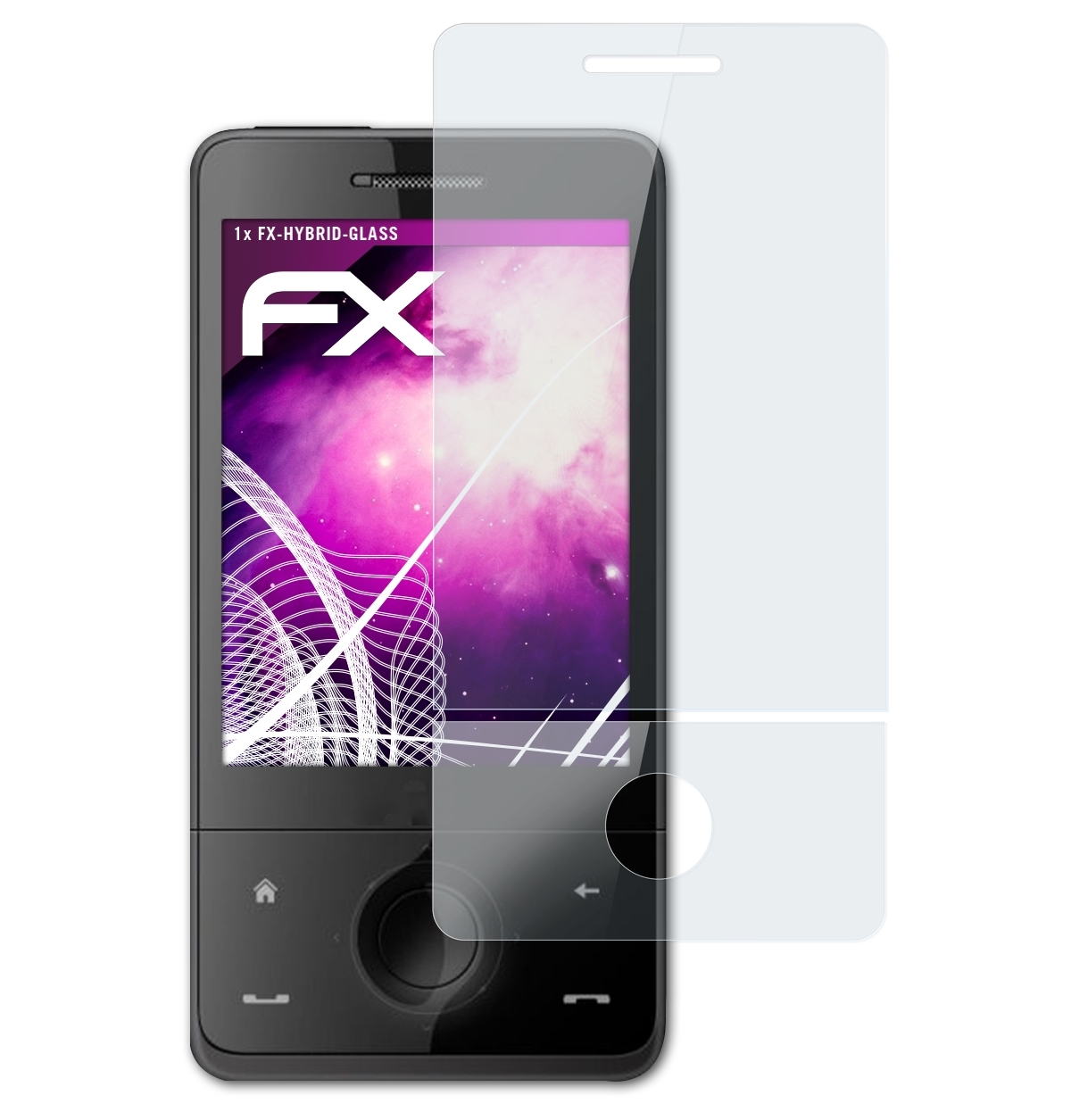 Schutzglas(für ATFOLIX T7272) Touch-Pro HTC FX-Hybrid-Glass