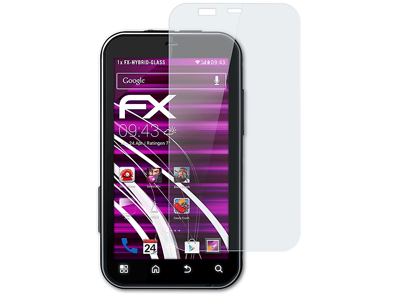 ATFOLIX FX-Hybrid-Glass Schutzglas(für Motorola DEFY+) | Displayschutzfolien & Gläser