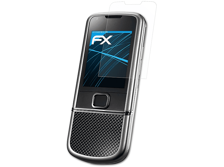 ATFOLIX 3x FX-Clear Displayschutz(für Nokia 8800 Carbon Arte)
