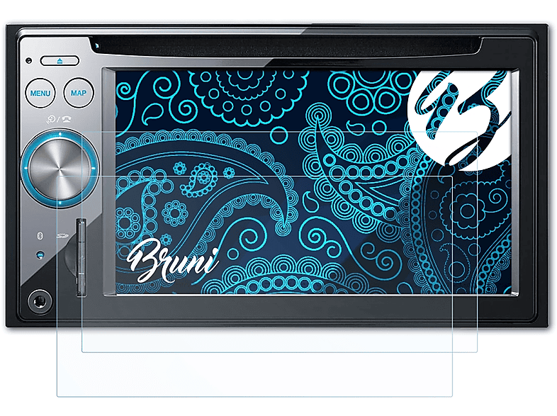 BRUNI 2x Pioneer Basics-Clear Avic-F900BT) Schutzfolie(für