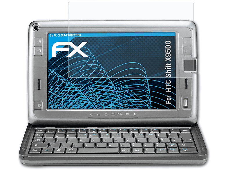 ATFOLIX 3x FX-Clear X9500) Shift HTC Displayschutz(für