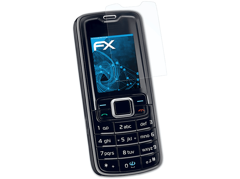 ATFOLIX 3x FX-Clear Displayschutz(für Nokia 3110 Classic)