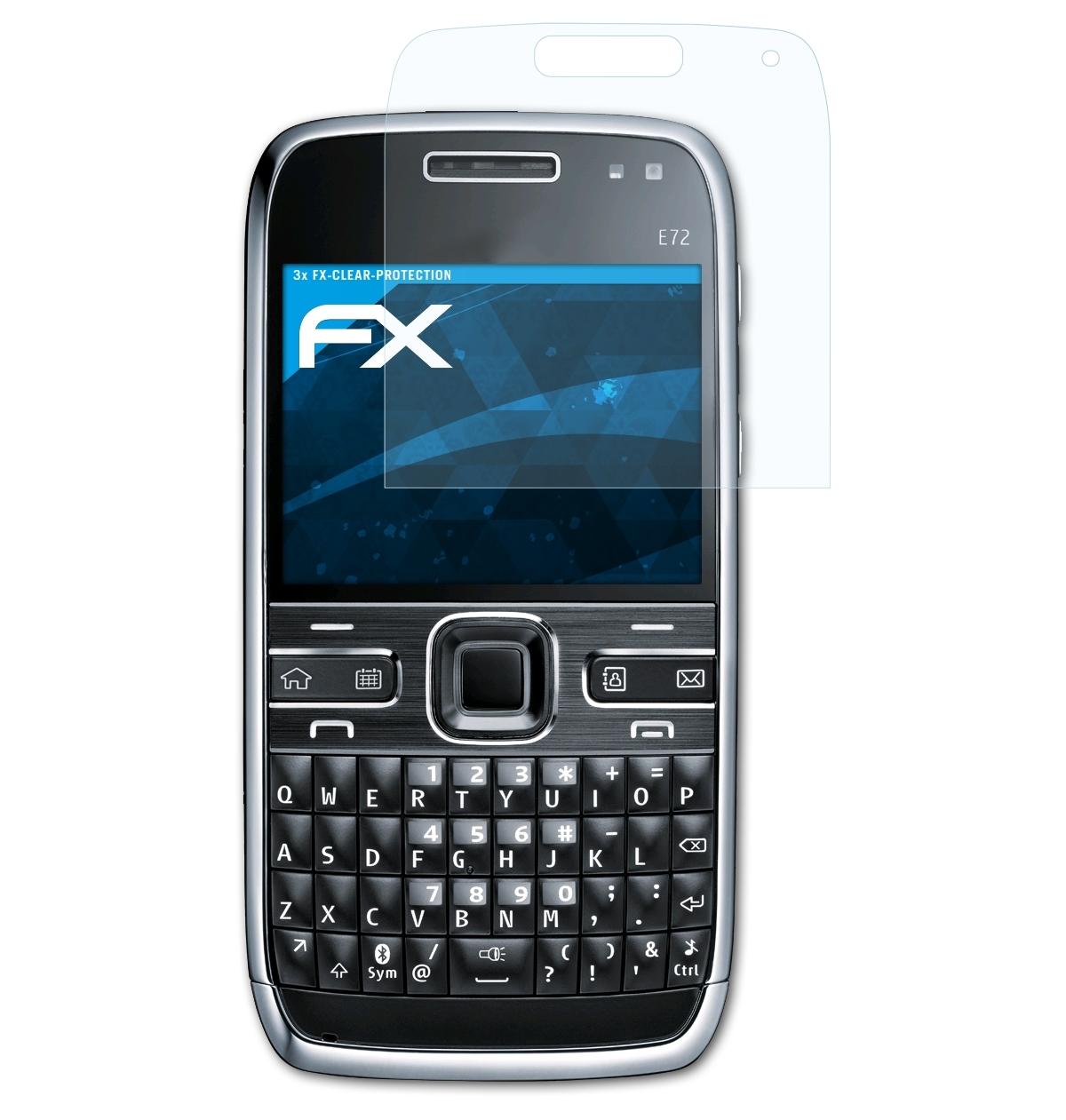 ATFOLIX 3x FX-Clear Displayschutz(für Nokia E72)